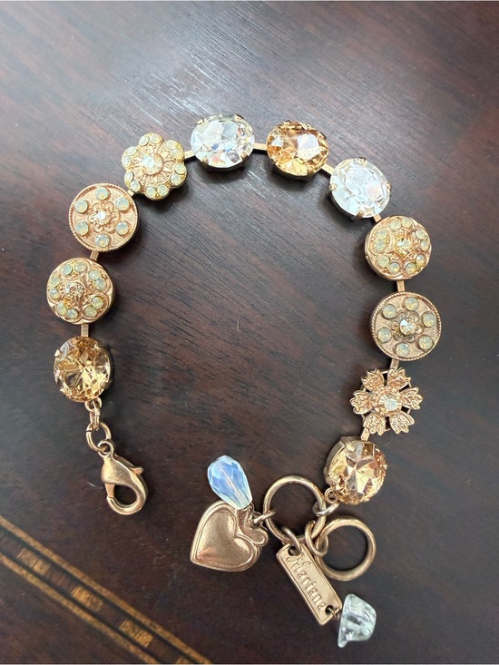 Mariana Jewelry - Mariana JewelryGold Bracelet with Clear and Champagne Oval Crystals
